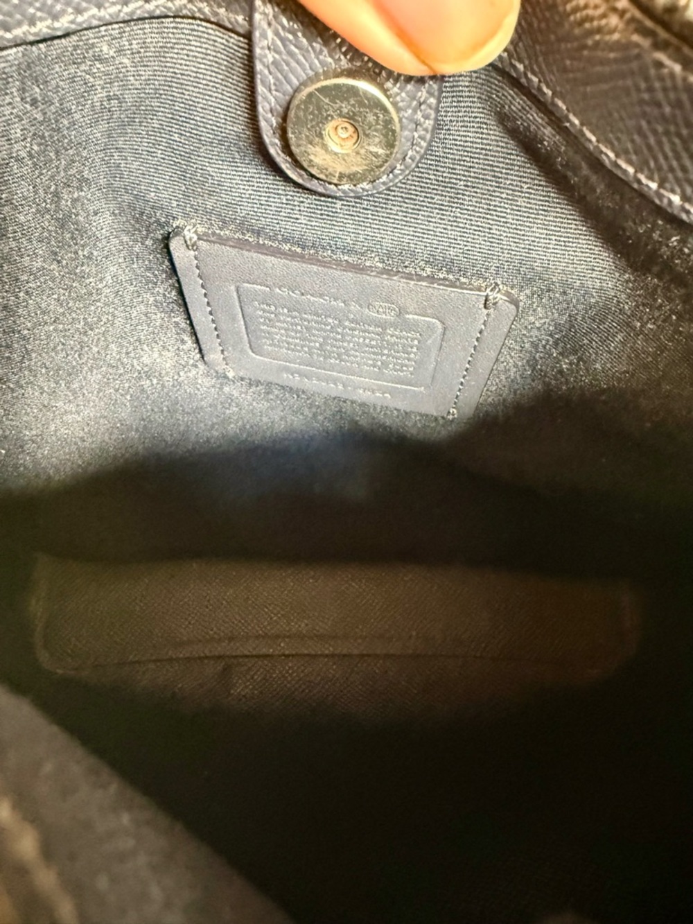Coach White Floral Shoulder Bag with Blue Handle - Picture 9 of 9